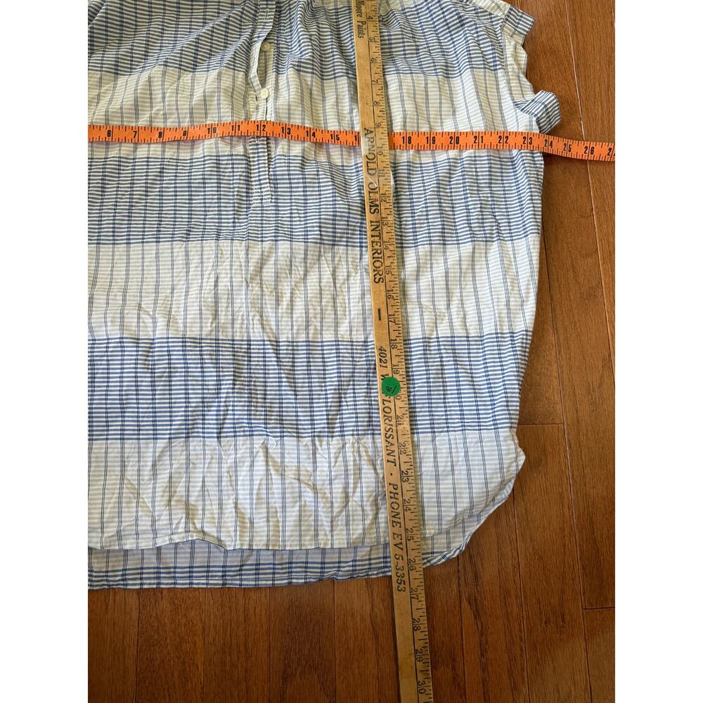 Madewell | NEW Blue Window Pane Preppy Short Sleeve 1/2 Button Up Blouse Sz XS - Picture 8 of 8